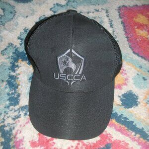 USCCA Black Ghost Stars & Stripes Snapback Truck Hat Cap with Black Mesh OS